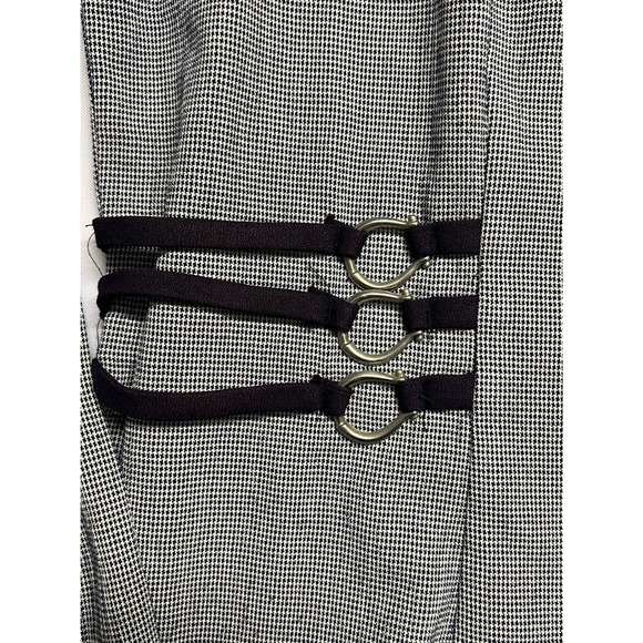 Vintage Womens Blazer Equestrian Harness Ring Detail Houndstooth Academia - Picture 13 of 16